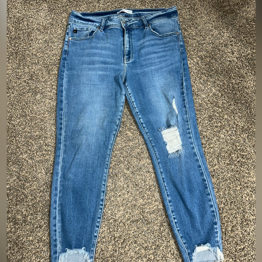 Blue Distressed KanCan jeans in a size 16